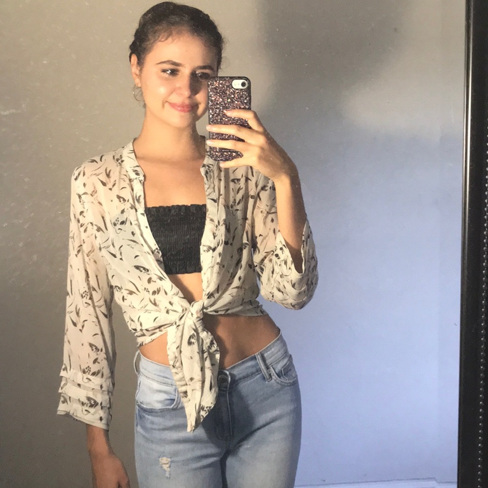 Sheer Button Down/Cardigan